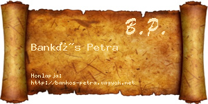 Bankós Petra névjegykártya